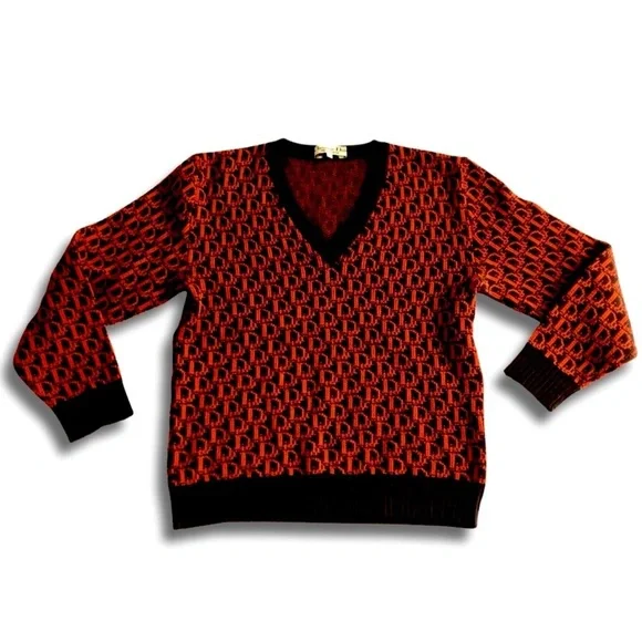 Christian Dior Vintage Monogram Trotter Logo Hand Knit Sweatshirt - Picture 13 of 16